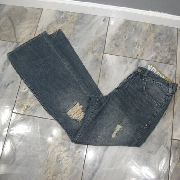 Union Bay Men's Vintage Distressed Straight Leg Relaxed Jeans Size 32x32 - Picture 3 of 5